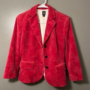 Pink velvet blazer